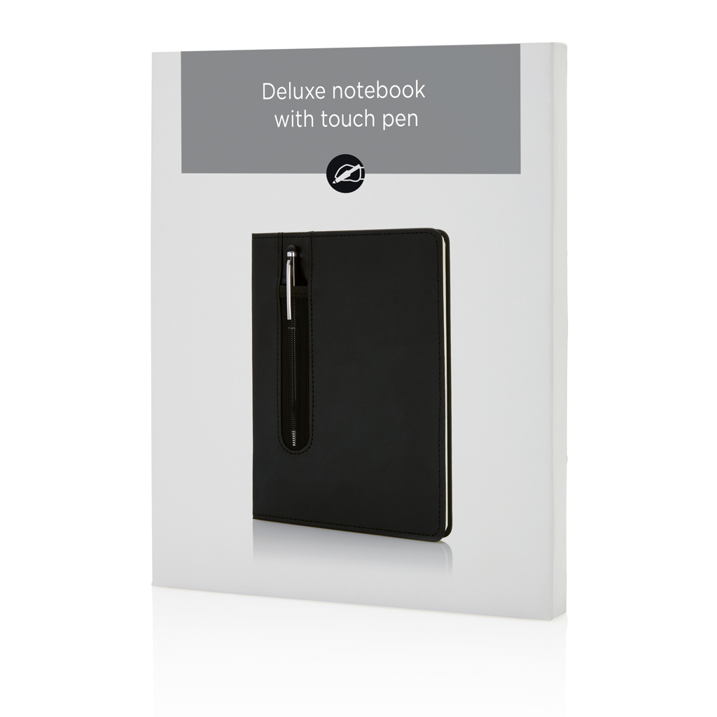 Notebook A5 standard cu copertă tare și pix personalizat cu logo
