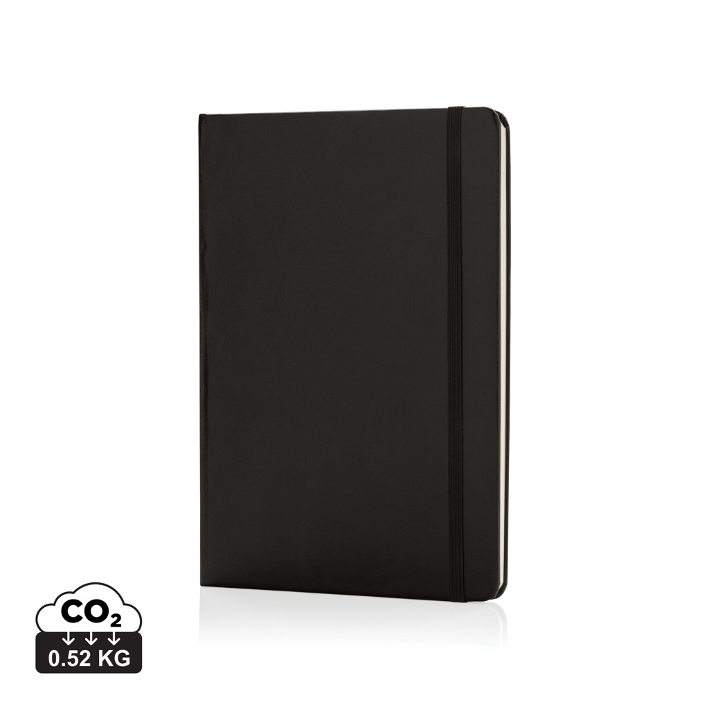 Notebook clasic A5 cu copertă tare personalizat cu logo