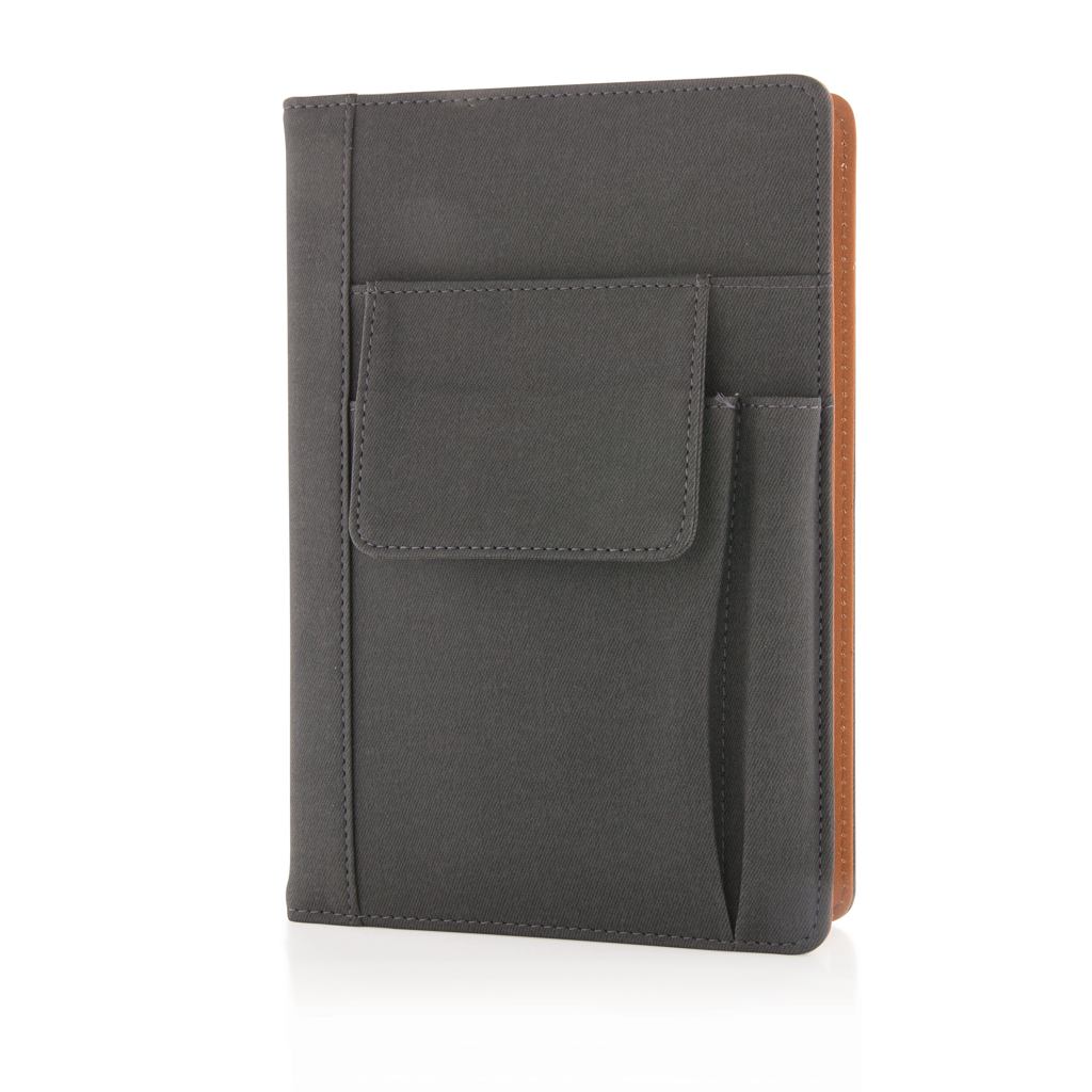 Notebook cu buzunar pentru telefon personalizat cu logo