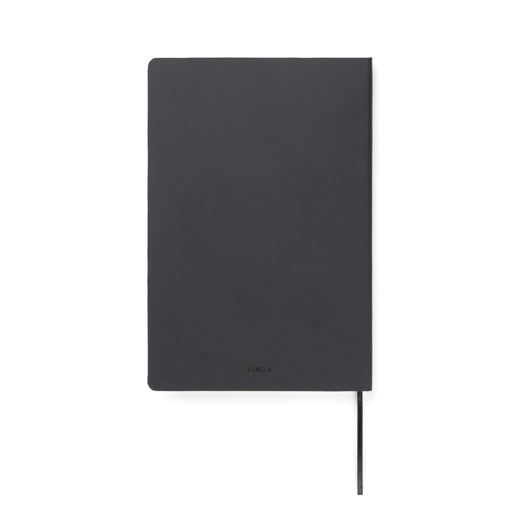 Notebook cu copertă moale VINGA Baltimore din PU RCS personalizat cu logo