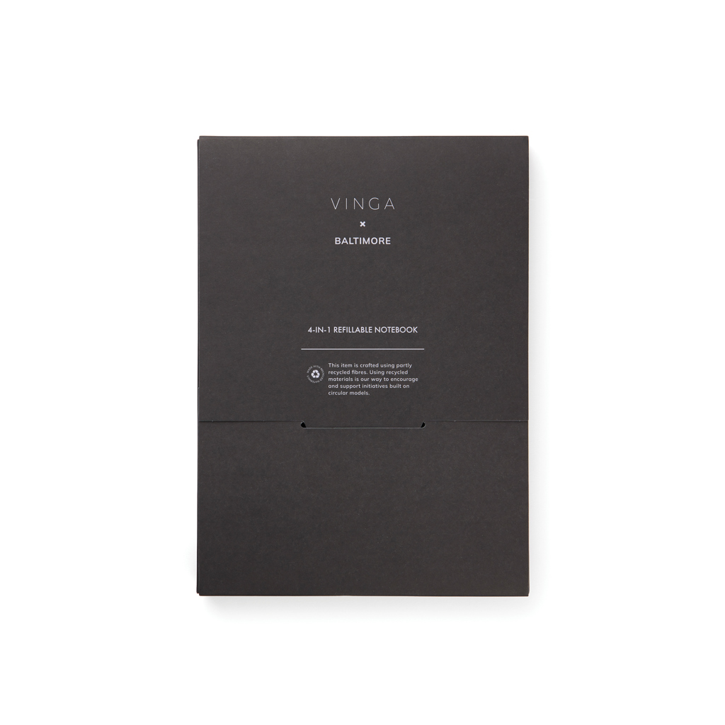 Notebook multifuncțional VINGA Baltimore RCS 4-în-1 personalizat cu logo