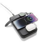 Organizator pentru călătorii Swiss Peak cu încărcător 3în1 personalizat cu logo