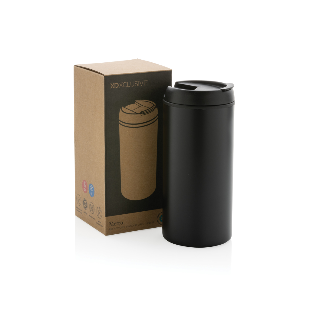 Pahar cafea Metro din oțel inoxidabil reciclat RCS personalizat cu logo