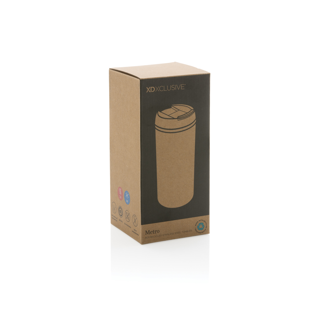 Pahar cafea Metro din oțel inoxidabil reciclat RCS personalizat cu logo