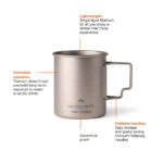 Pahar Nordic Drift Trail Titanium 450 ml personalizat cu logo