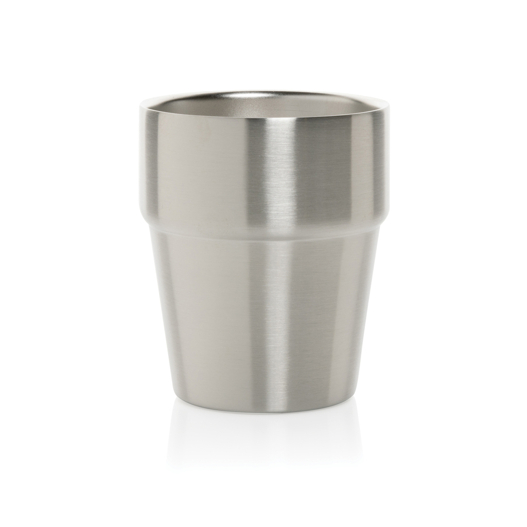 Pahar pentru cafea cu perete dublu Clark din inox RCS 300 ml personalizat cu logo