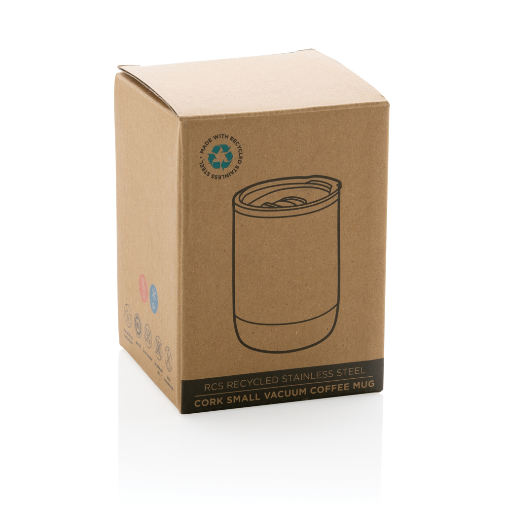 Pahar pentru de cafea din oțel inoxidabil reciclat RCS personalizat cu logo