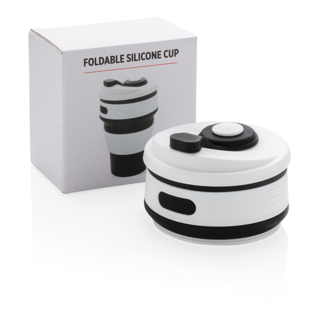 Pahar pliabil din silicon personalizat cu logo