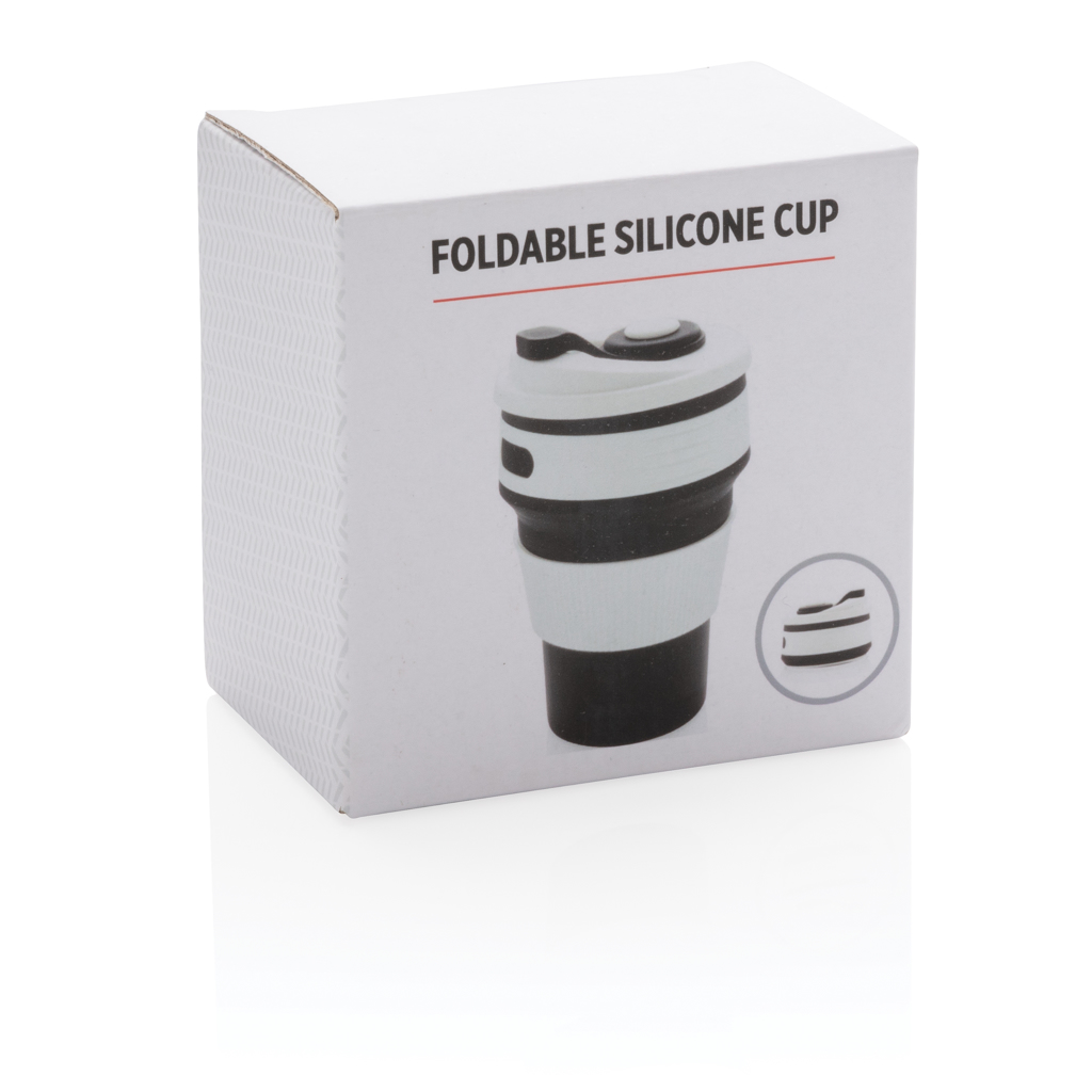 Pahar pliabil din silicon personalizat cu logo