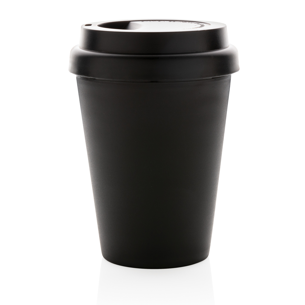 Pahar reutilizabil pentru cafea 300ml, cu perete dublu personalizat cu logo