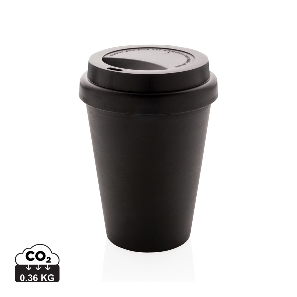 Pahar reutilizabil pentru cafea 300ml, cu perete dublu personalizat cu logo