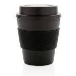 Pahar reutilizabil pentru cafea de 350ml, cu capac filetat personalizat cu logo