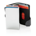 Portcard aluminiu RFID cu husă din PU personalizat cu logo