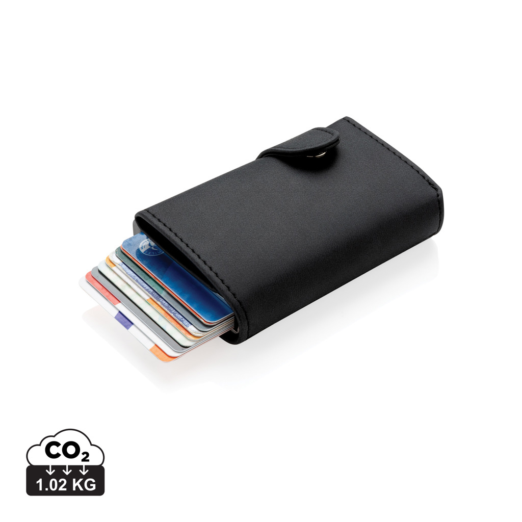 Portcard aluminiu RFID cu husă din PU