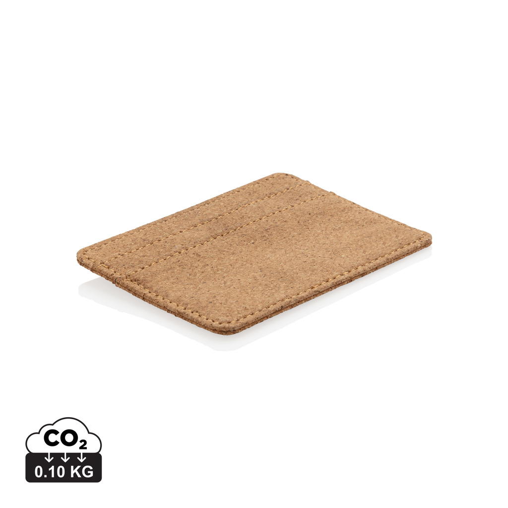 Portcard subțire cork cu protecție RFID personalizat cu logo