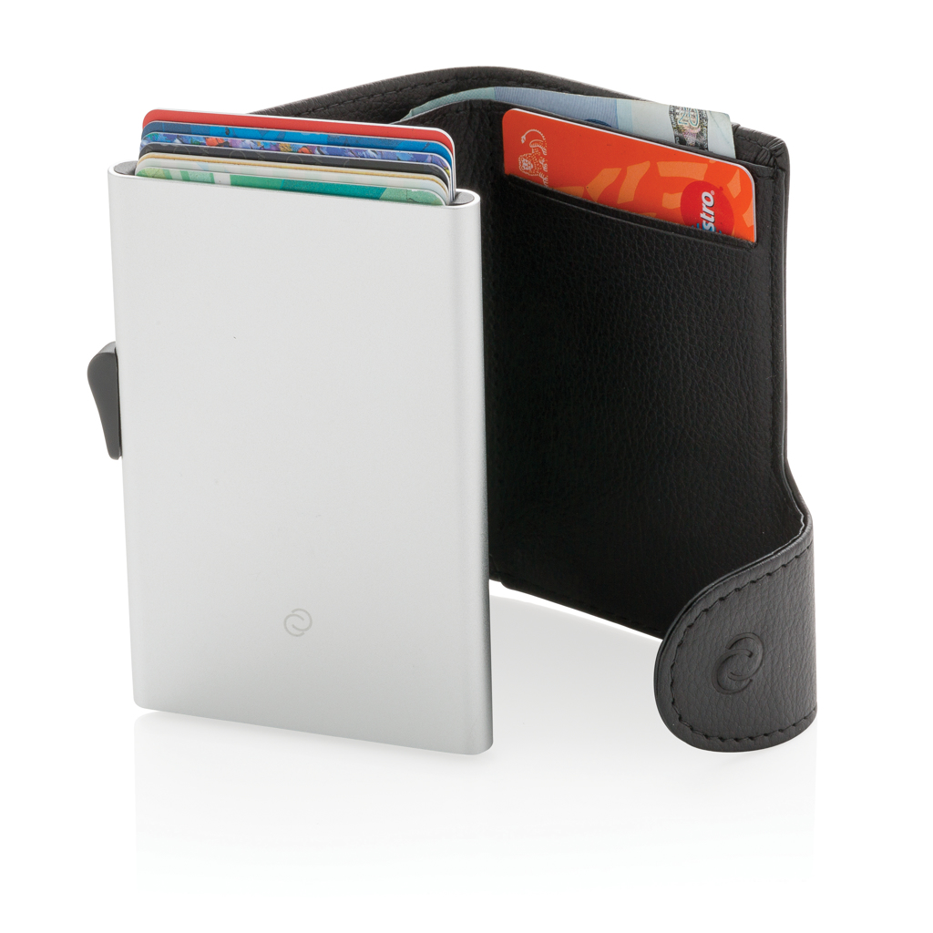 Portofel cu suport carduri C-Secure cu protecție RFID personalizat cu logo