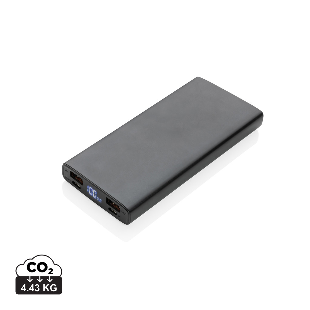 Powerbank 18W de 10.000 mAh din aluminiu personalizat cu logo