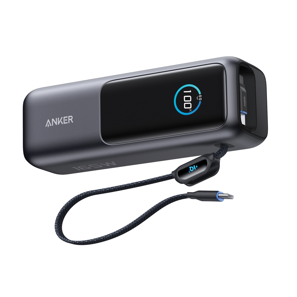 Powerbank Anker 25.000mAh 165W cu cablu retractabil personalizat cu logo