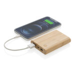 Powerbank de 5.000 mAh din bambus personalizat cu logo