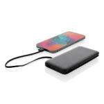 Powerbank Lockhart de 10.000 mAh cu cabluri integrate personalizat cu logo