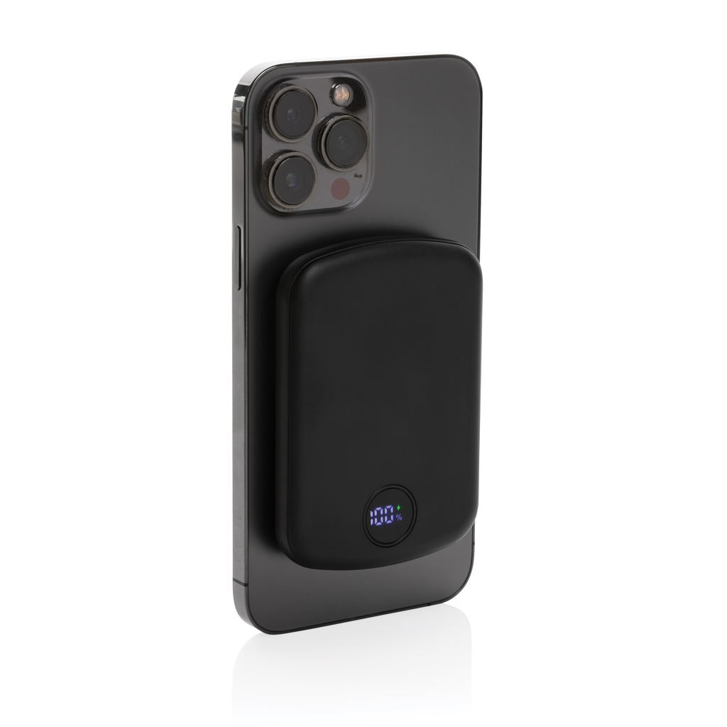 Powerbank magnetic MagBoost de 5.000 mAh din rplastic RCS personalizat cu logo