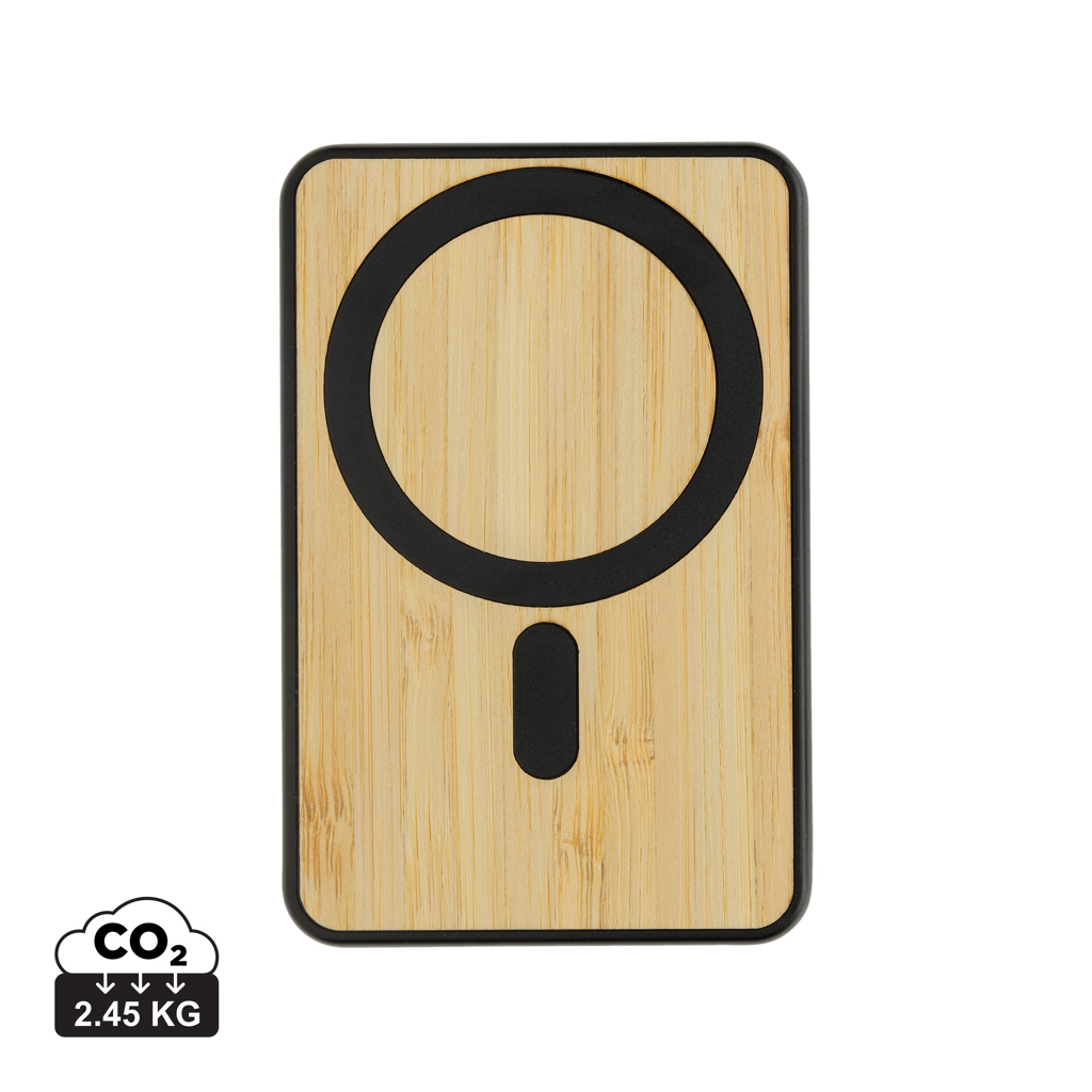 Powerbank magnetic Zen 5W 5.000 mAh din bambus si rplastic