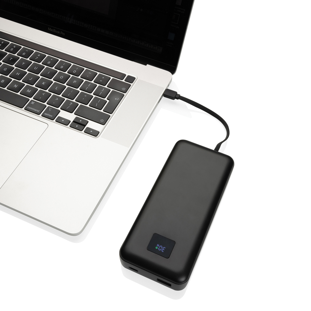 Powerbank pentru laptop Gridley 65W de 20.000 mAh RCS personalizat cu logo