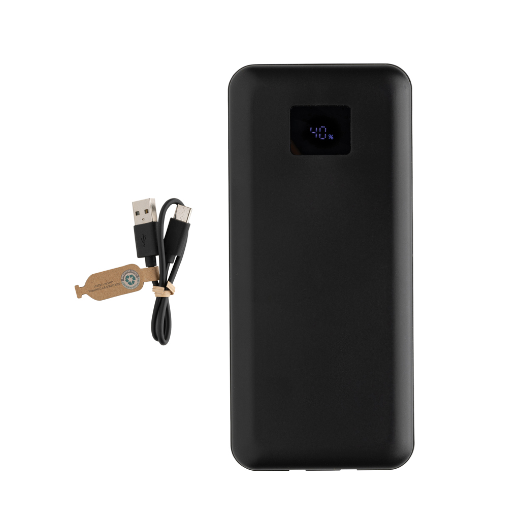 Powerbank pentru laptop Gridley 65W de 20.000 mAh RCS personalizat cu logo