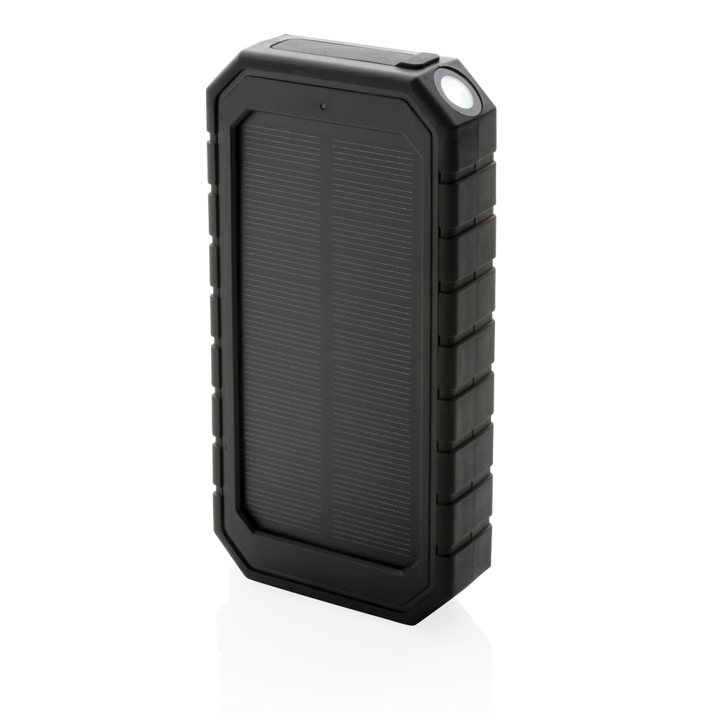 Powerbank solar wireless 10W din plastic reciclat RCS personalizat cu logo
