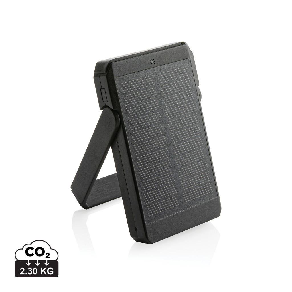 Powerbank solar wireless Skywave 10W de 5000mAh din rplastic personalizat cu logo
