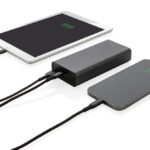 Powerbank Terra 20W de 20.000 mAh din aluminiu reciclat RCS personalizat cu logo