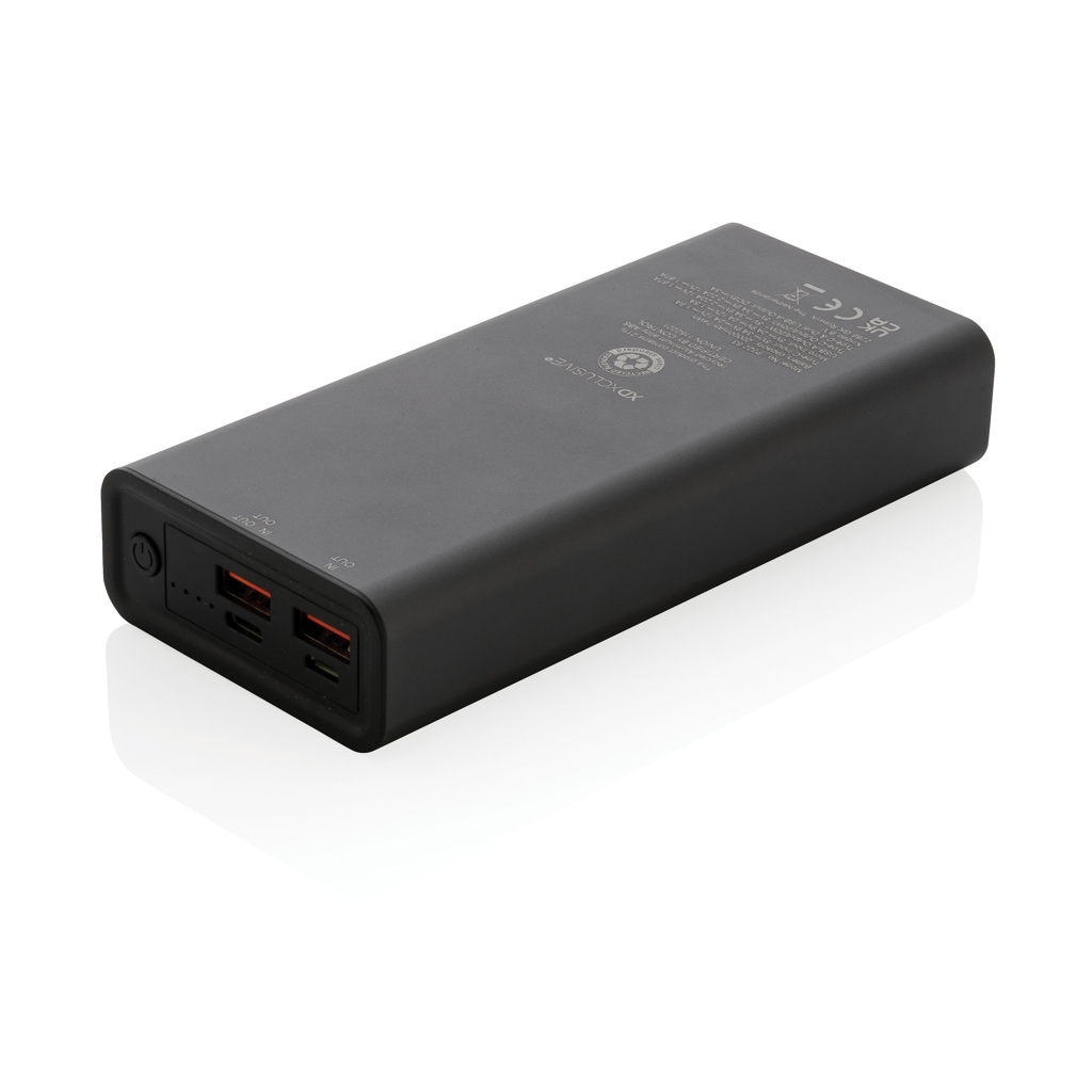 Powerbank Terra 20W de 20.000 mAh din aluminiu reciclat RCS personalizat cu logo