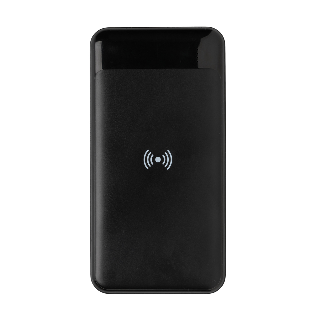 Powerbank wireless din plastic reciclat standard RCS personalizat cu logo
