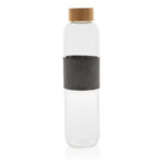 Recipient din sticlă borosilicată Impact cu capac din bambus personalizat cu logo
