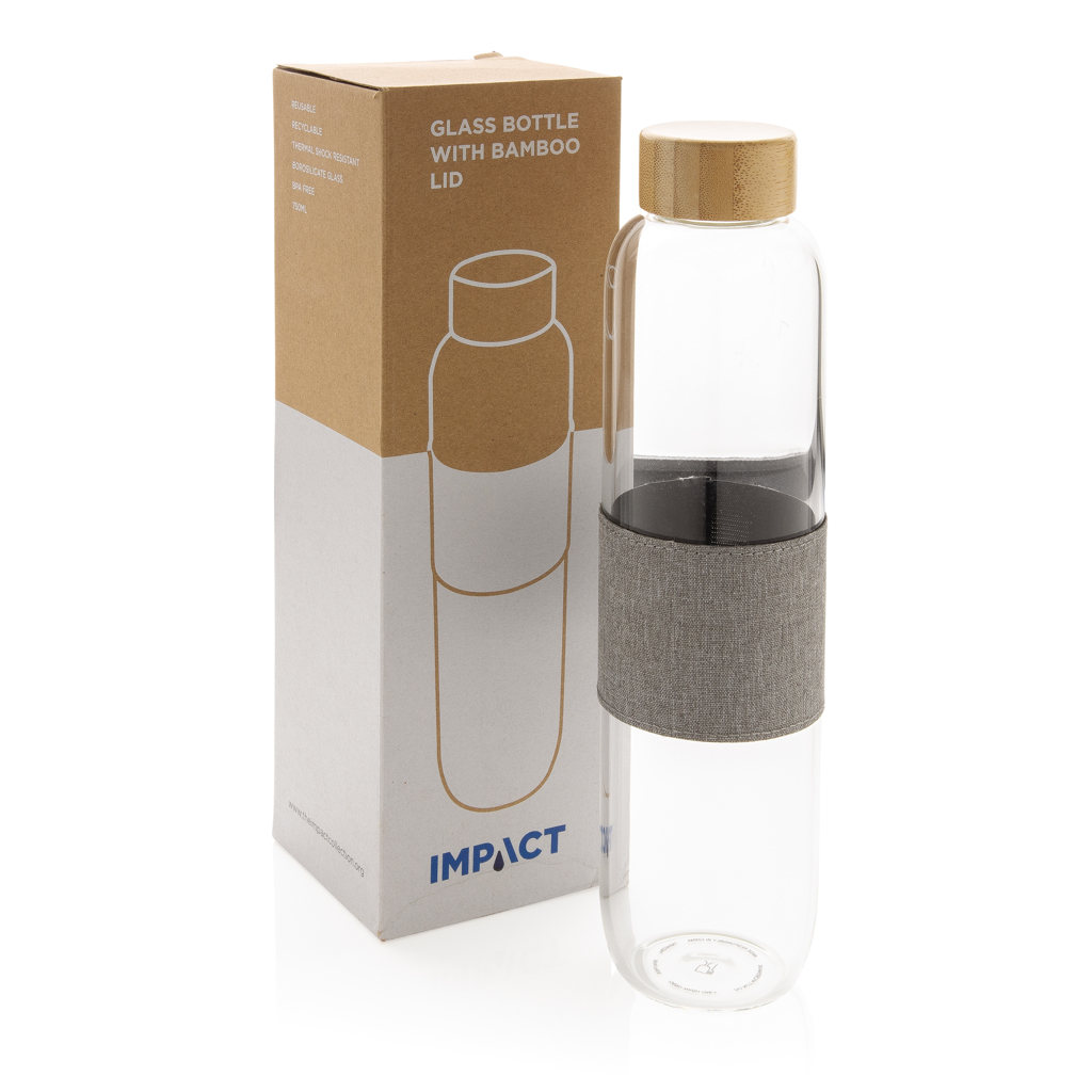 Recipient din sticlă borosilicată Impact cu perete dublu personalizat cu logo