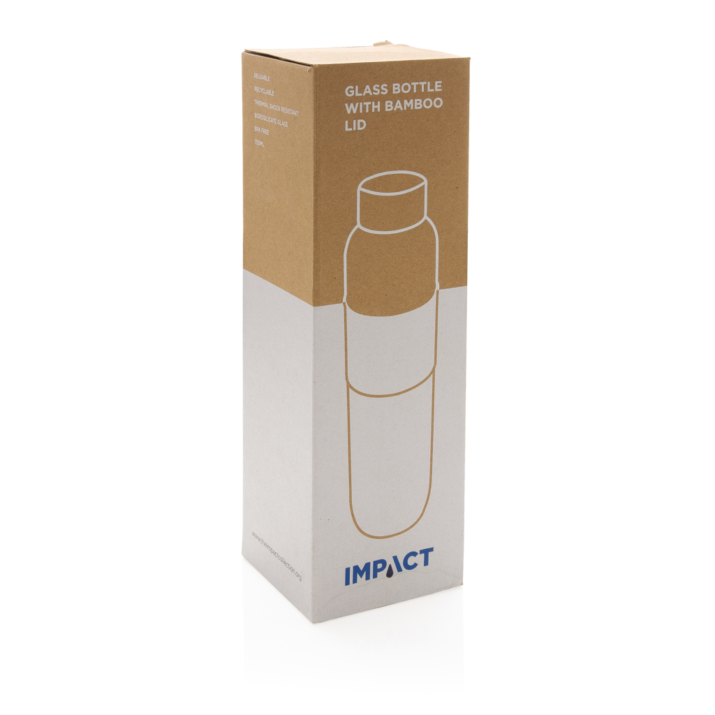 Recipient din sticlă borosilicată Impact cu perete dublu personalizat cu logo