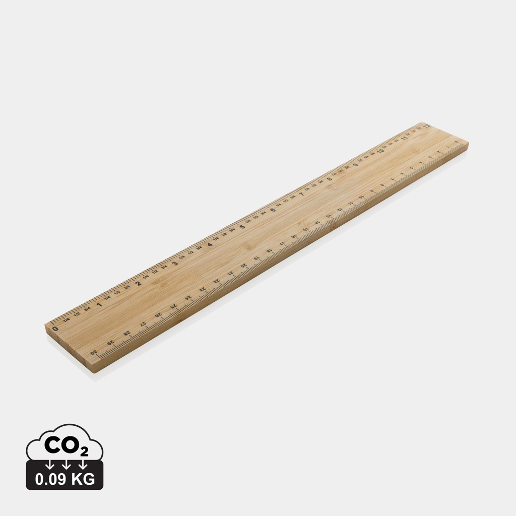 Riglă 30 cm Timberson, bamboo cu doua laturi personalizat cu logo