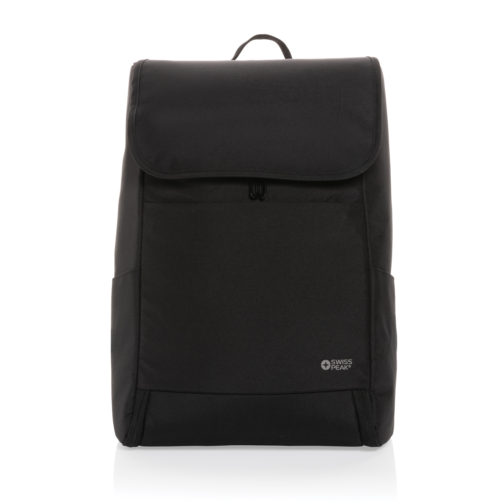 "Rucsac 15"" Swiss Peak Fern AWARE™ RPET, fermoar complet" personalizat cu logo