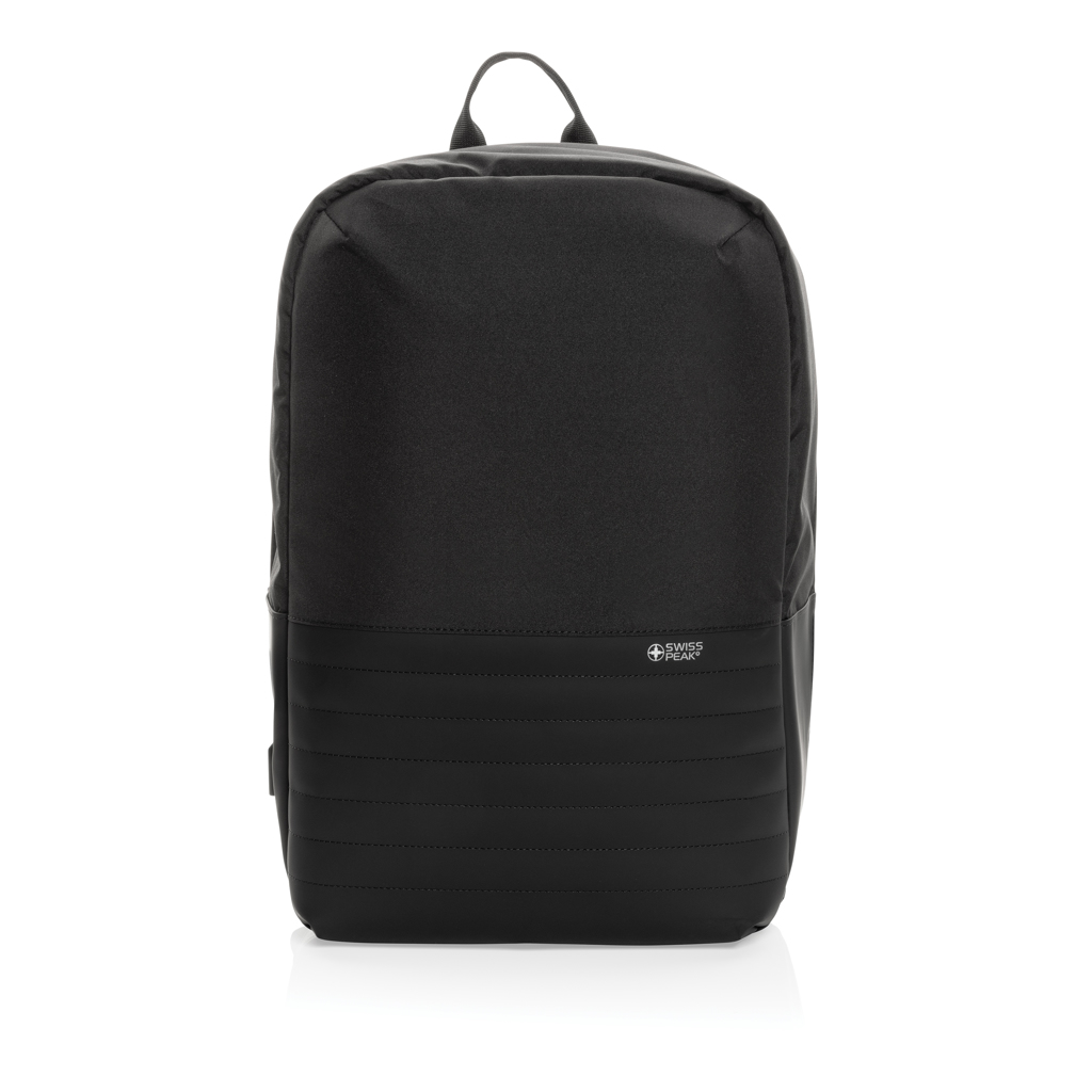 Rucsac antifurt Swiss Peak AWARE™ pentru laptop de 15" personalizat cu logo