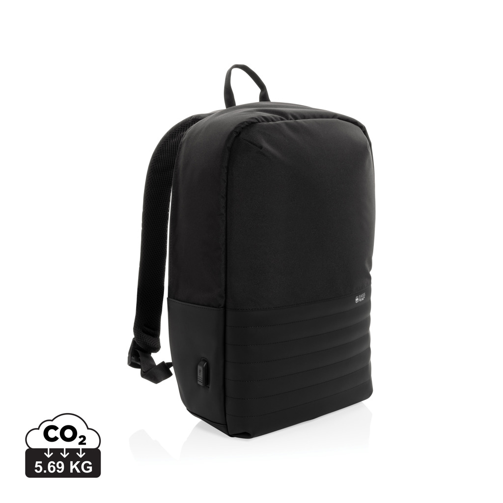 Rucsac antifurt Swiss Peak AWARE™ pentru laptop de 15" personalizat cu logo