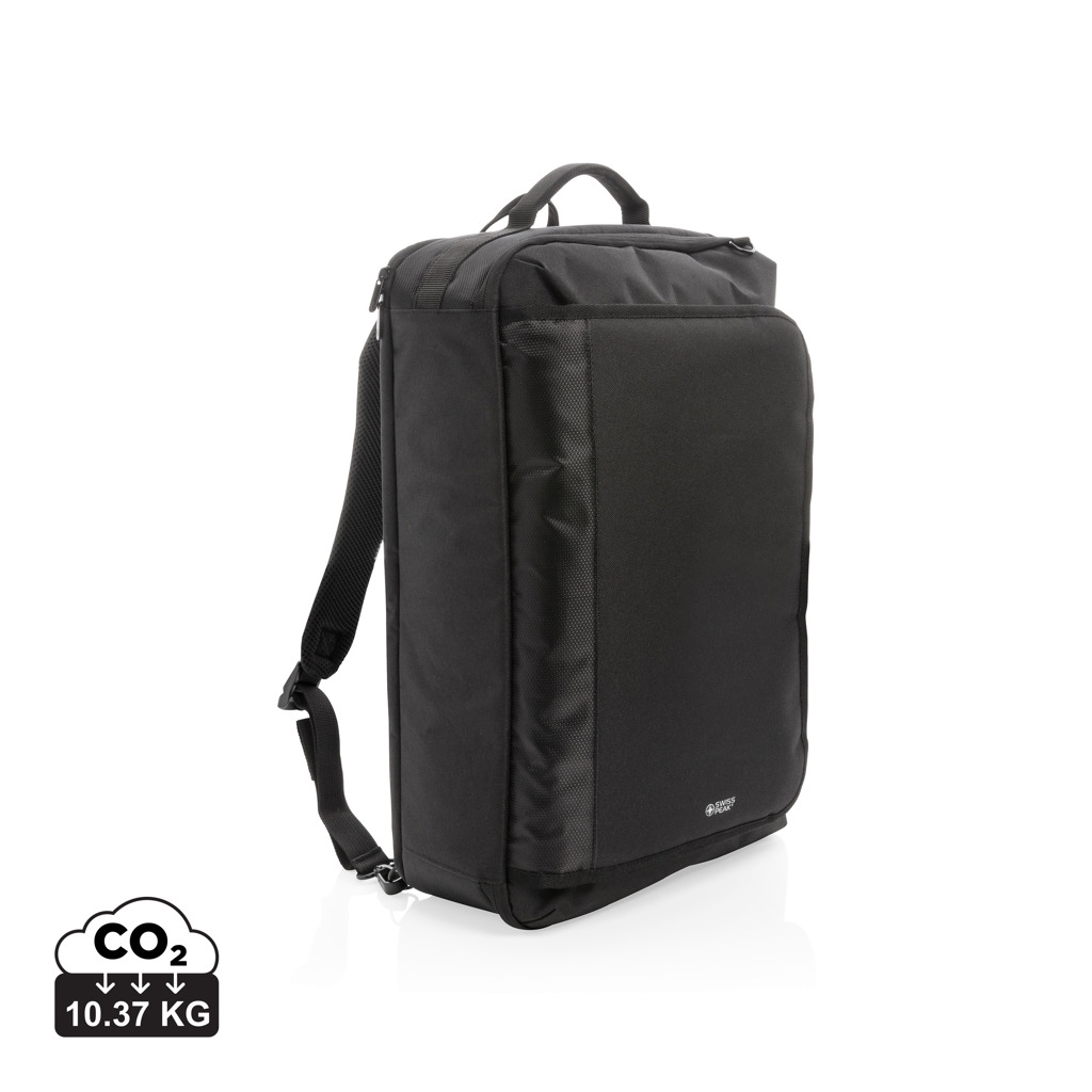 Rucsac de călătorie convertibil Swiss Peak fără PVC personalizat cu logo