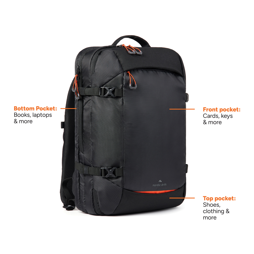 Rucsac de călătorie Nordic Drift RCS 25L personalizat cu logo
