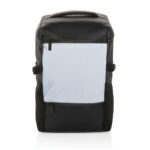 Rucsac de laptop 15.6" din PU cu banda reflectorizanta personalizat cu logo