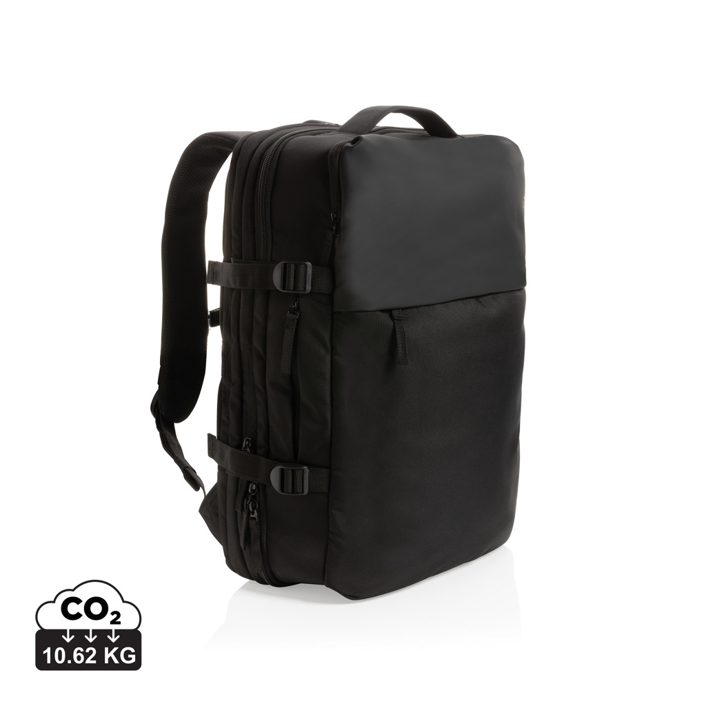 Rucsac extensibil pentru laptop 15.6 Swiss Peak AWARE™RPET personalizat cu logo