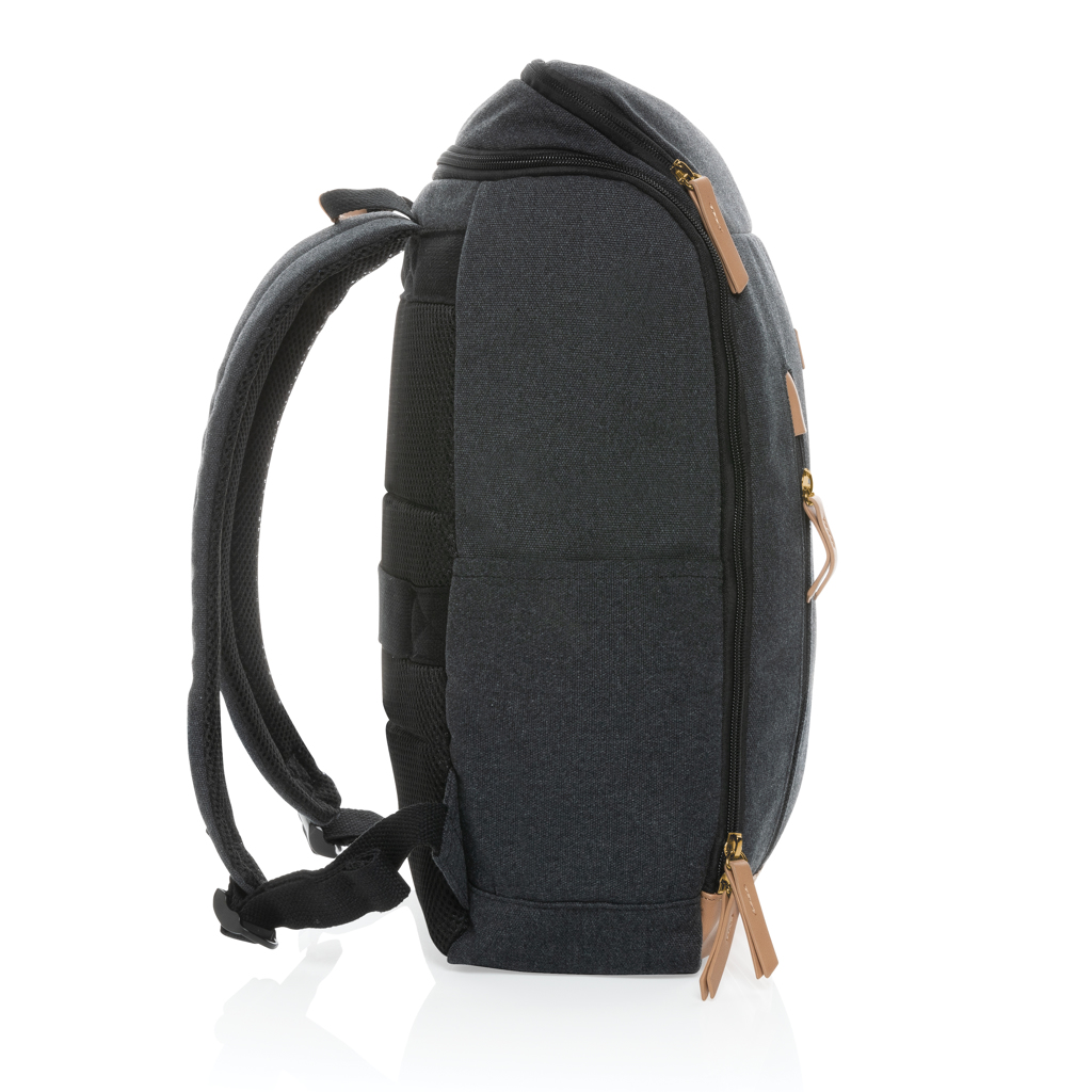 "Rucsac laptop 15"" din pânză reciclată Impact AWARE™ 16 oz. personalizat cu logo