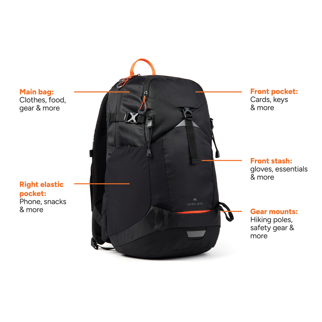 Rucsac Nordic Drift Trail RCS 24L personalizat cu logo