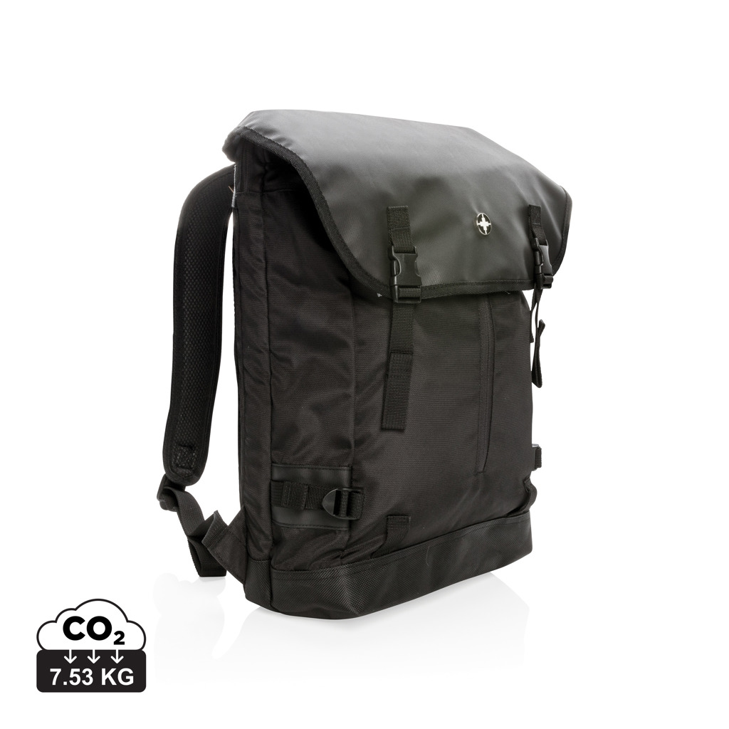 Rucsac outdoor pentru laptop de 17” Swiss Peak personalizat cu logo
