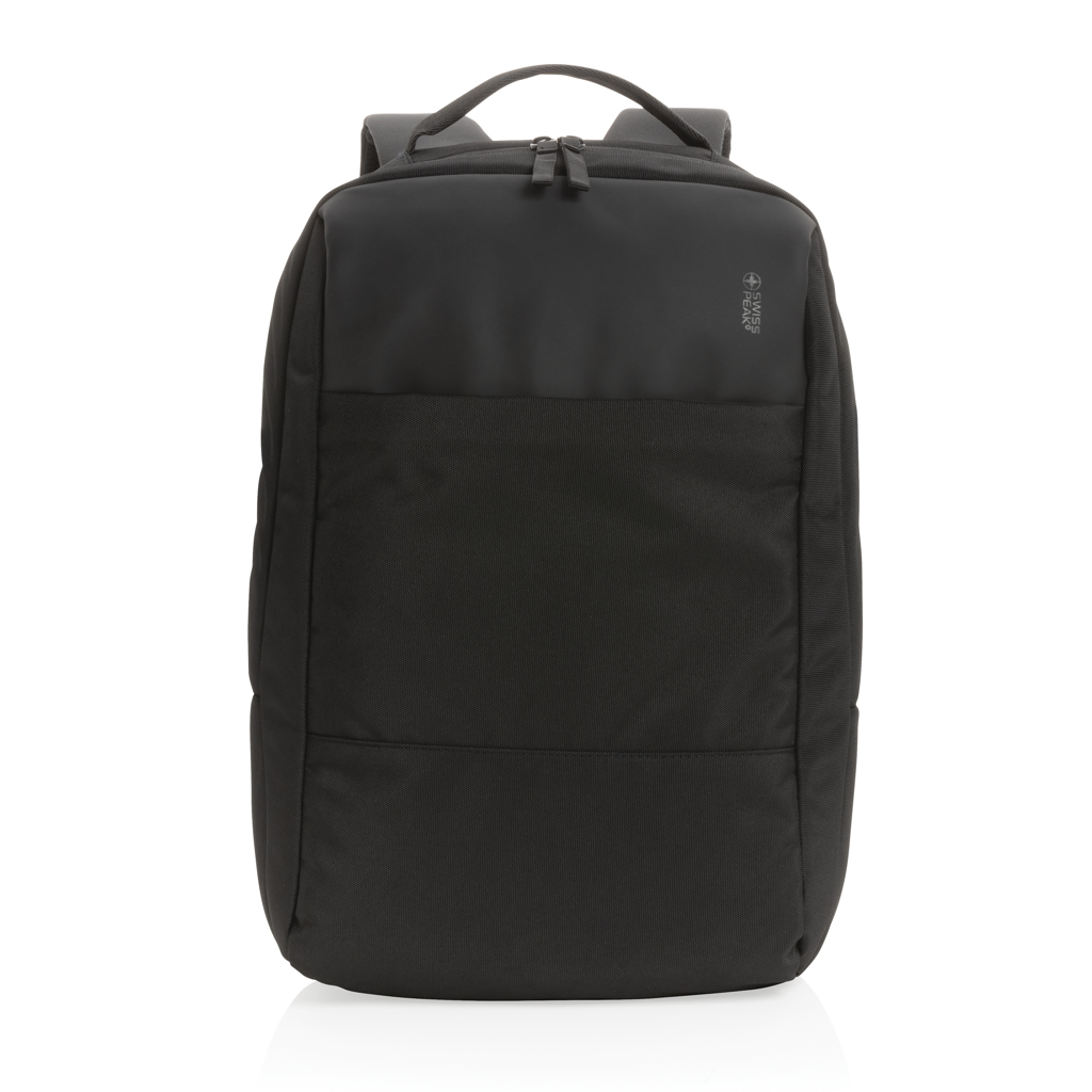 "Rucsac Swiss Peak pentru laptop de 15.6"" AWARE™RPET" personalizat cu logo
