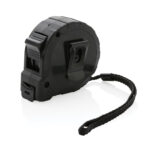 Ruletă din plastic reciclat RCS 5M/19mm cu buton de blocare personalizat cu logo