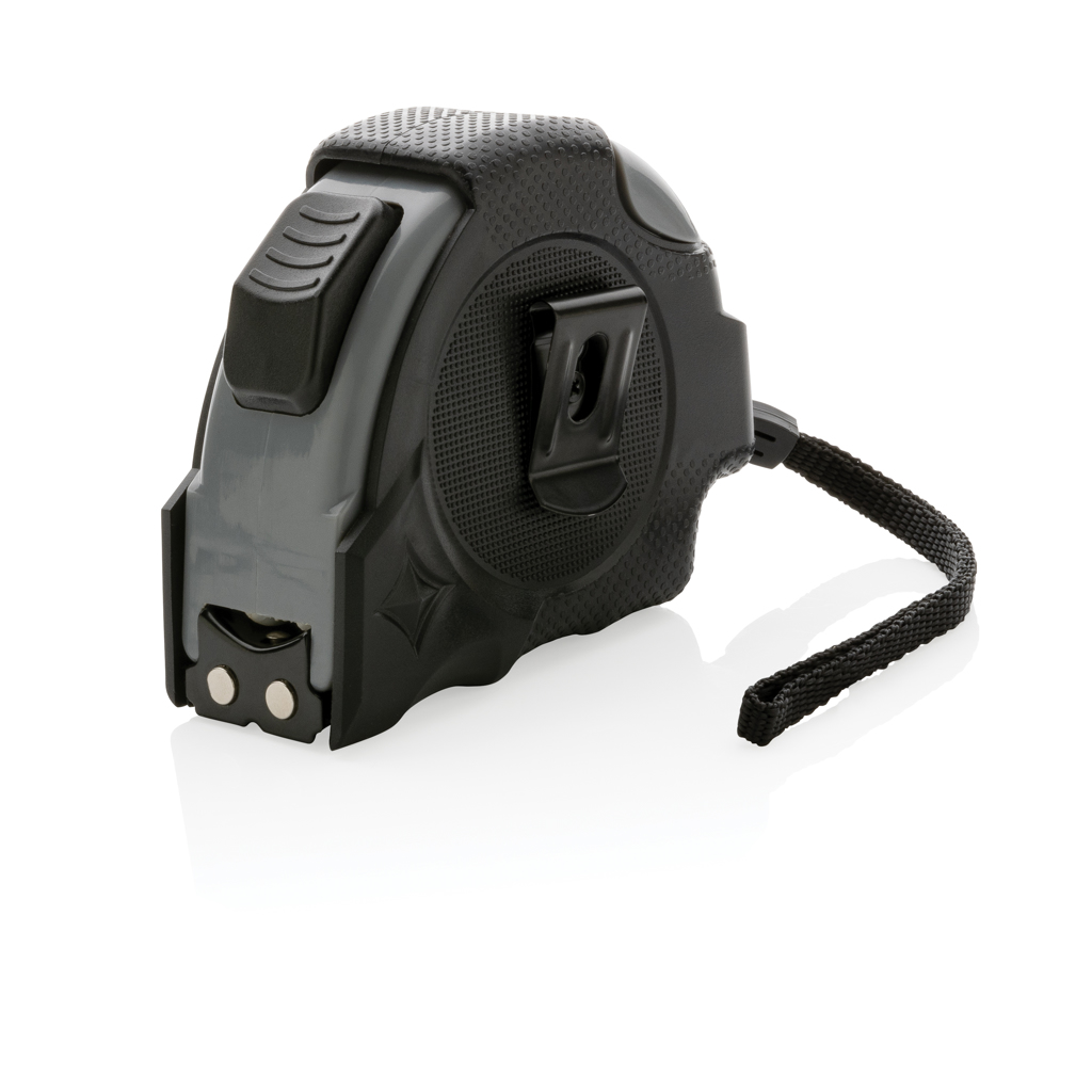 Ruletă din plastic reciclat RCS 8M/25mm cu oprire automată personalizat cu logo